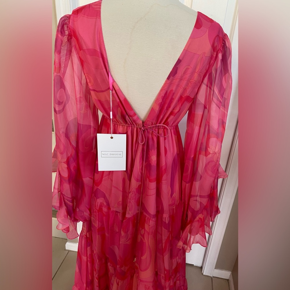 Mac Duggal Vibrant Pink Cocktail Dress size6 brand new - Picture 8 of 8